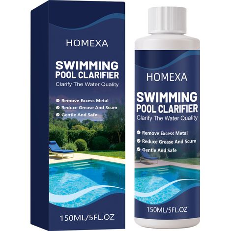 HOMEXA Poolwasser-Klärer: Praktisches, tägliches Poolreinigungsmittel zur Entfernung von Kalk und Gerüchen sowie zur Klärung des Wassers. (1/5)