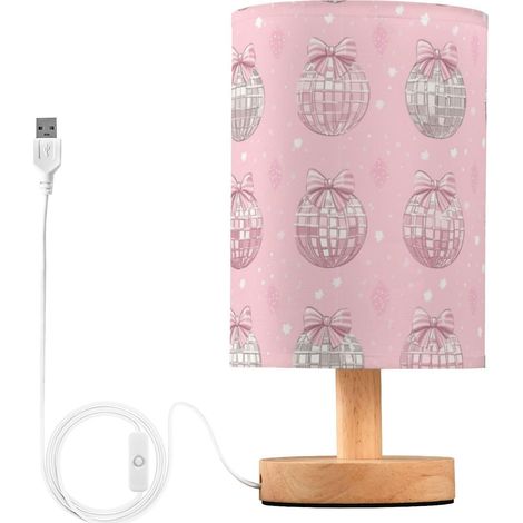 Kcldeci Lampe de chevet à boules disco avec nœuds pour chambre (1/5)