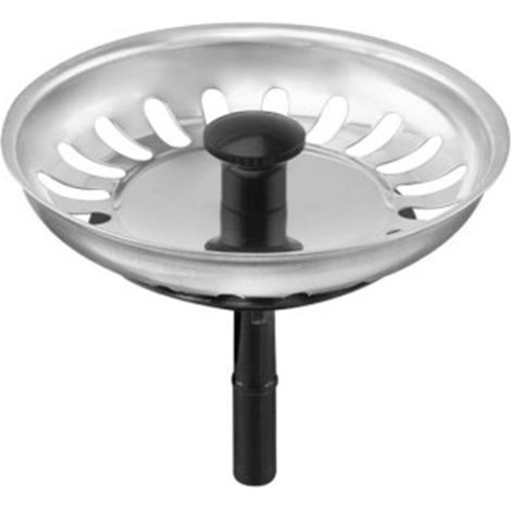 Grille filtrante en acier inoxydable pour panier avec broche en plastique - 80 mm
