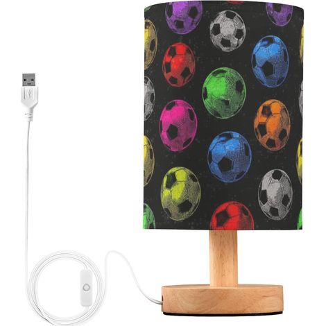Kcldeci Lampe de chevet multicolore en forme boules football pour (1/5)