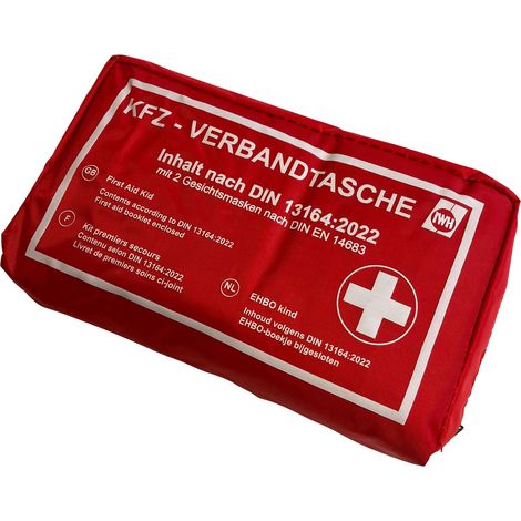 IWH 023511 KFZ-Verbandtasche "rot" DIN 13164:2022 Verbandtasche Pkw DIN 13164 02-2022 1 Set (1/4)