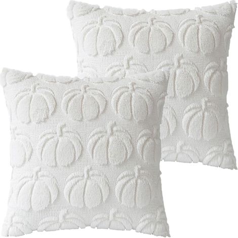 2 Pièces Housse de Coussin D'automne, Housse de Coussin Citrouille 45 x 45 cm, Taie Oreiller Automne, Housses de Coussins Halloween Citrouilles, Taie D'oreiller Citrouille pour Canapé, Salon, Chambre (1/5)