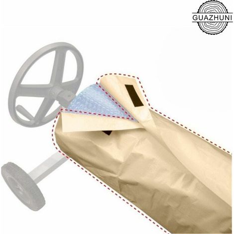 RHG Couverture Enrouleur Bâche Piscine en Tissu Imperméable,Couverture de Protection Piscine Extérieur Intérieur,49096cm (1/4)