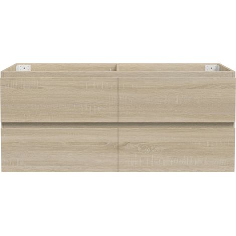 Ocean Sanitaire – Meuble de salle de bain suspendu 120 cm – 4 tiroirs – MDF résistant aux éclaboussures – Design mural pour gain de place (1/5)