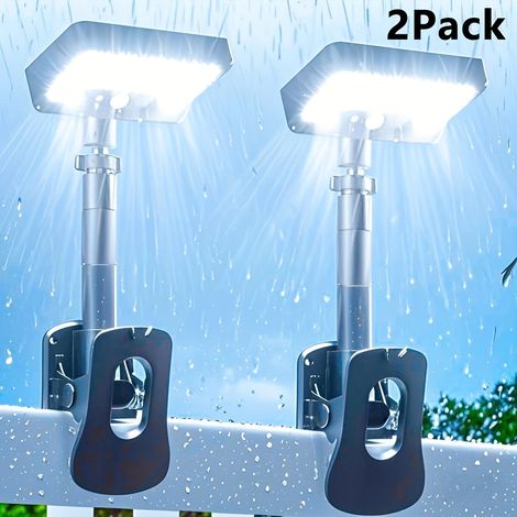 Lot de 2 lampes solaires extérieures à détecteur IP65, à clipser pour une installation bidirectionnelle (1/5)