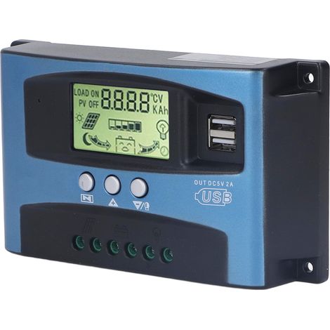 MPPT 40A 12V/24V Solarladeregler, automatischer Photovoltaik-PV-Regler mit LCD-Bildschirm (1/5)