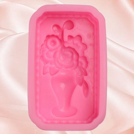 Moule en silicone pour vase rétro 50-527, idéal pour la décoration de gâteaux, la pâtisserie, le fondant, les biscuits, le pudding au chocolat et le savon artisanal. (1/5)