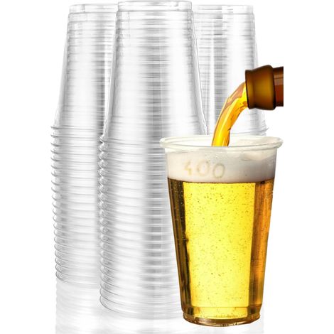 Chopes à bière réutilisables 400 ml x 50 pièces (1/2)