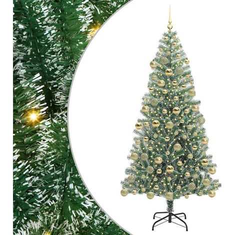 Albero di Natale Artificiale Imbiancato con Luci LED 180 cm vidaXL (1/5)