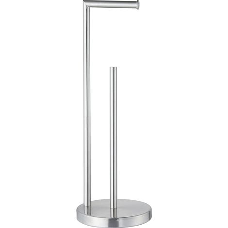 Porte-papier toilette acier inoxydable avec étagère pour WC (1/5)