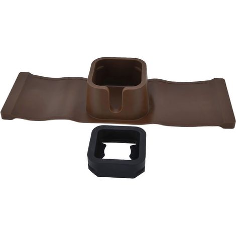 Porte-gobelet pour accoudoir de canapé, en silicone, compatible avec le salon et le balcon, marron. (1/5)