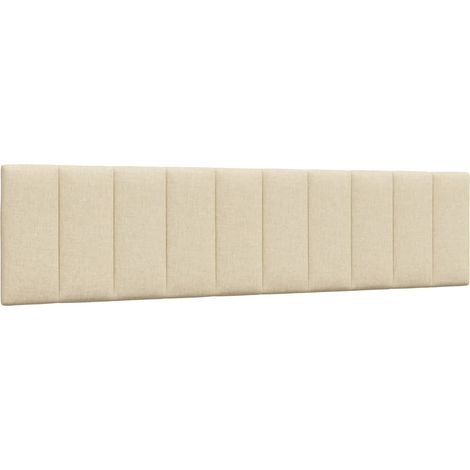Cuscino Testiera Hanko Crema 200 cm in Tessuto vidaXL