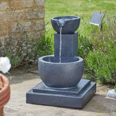 Fontaine de jardin solaire avec batterie – Hauteur 50 cm – Fonctionnement hybride jour/nuit – Installation facile sans câblage – Smart Garden
