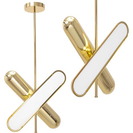 LAMPADA A SOSPENSIONE APP832-CP ORO 2-PUNTI LUCE 24W 9,2X43,5X70CM
