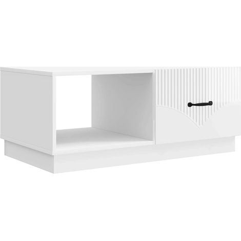 Couchtisch Hochglanz Weiß 90 x 50 x 37 cm Holzwerkstoff vidaXL