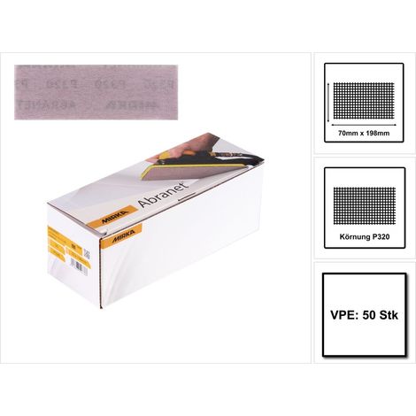 Striscia Abranet 70 x 198 mm (50 pz) grana 320 - MIRKA 5415005032 (1/5)