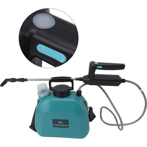 Pulverizador eléctrico a pilas con mango ancho antideslizante, pulverizador tipo mochila para plantas, flores y agricultura, 5 l, verde (1/5)