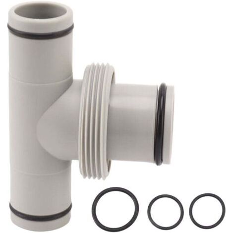 Adaptateur de Tuyau de Piscine de 1,5 Po à 1,25 Po Connecteur de Pompe fileté en Forme de T Plongeur de Tuyau de Connexion pour L'entretien de la Piscine Hors Sol