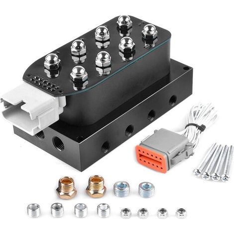Kit collettore valvole a solenoide universale da 12 V per sospensioni pneumatiche UV4 per controllo rapido automatico