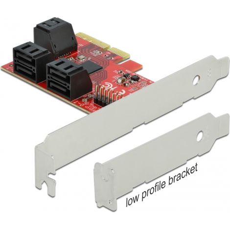 Delock SATA Tarjeta PCI Express x4 de 6 puertos - Factor de forma de perfil bajo