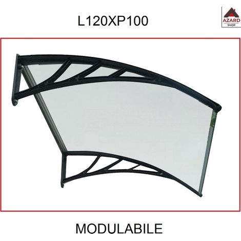 Pensilina Tettoia Con Supporto Resina Nera L120Xp100 Cm 1 Pz (1/4)