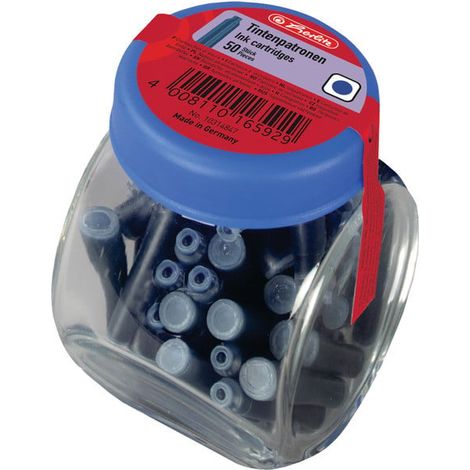 herlitz Tintenpatronen im Glas 50 Stück Standard löschbar Schreibwaren
