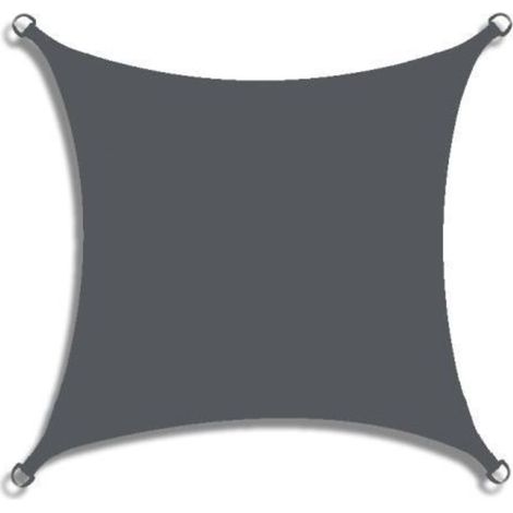 Toldo rectangular impermeable, poliéster Oxford, 95 % de protección UV, resistente a desgarros, protección solar para exteriores en jardín, balcón, terraza, patio y camping (gris oscuro, 2x4 m) -Crezu