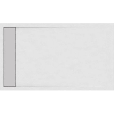 Piatto doccia 80x120 acrilico con canalina in acciaio kamalu