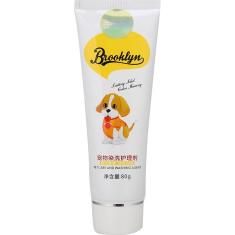 Crème Colorante Professionnelle 80g pour Chiens et Chats - Teinture DIY Verte Noël (1/5)