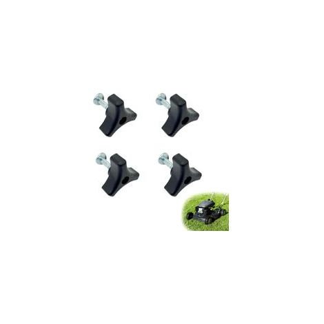 4 - Bullone maniglia - Dado - Tosaerba - Ricambio universale - Design ergonomico triangolare - Antiruggine - Giardinaggio - Nero - 55x43cm (1/5)