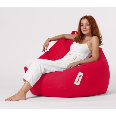 Pouf poire rouge Premium XXL (1/5)