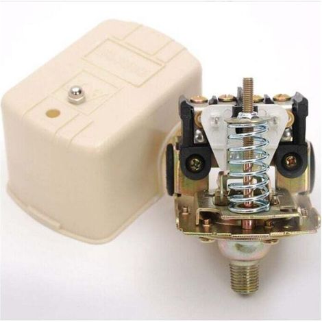 Pressostato per pompa dell'acqua, interruttore di controllo della pressione, asta a molla regolabile, pompa per acqua da giardino autoadescante a iniezione d'acqua 220V, interruttore a molla singolo (1/3)