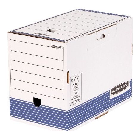 Boite archives Bankers Box by Fellowes carton bleu dos 20 cm - Lot de 10 (1/5)
