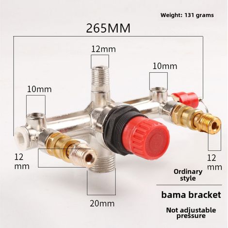 Accessoires pour compresseur d'air : pompe à air sans huile, silencieuse, à connexion directe, support Bama ordinaire, soupape de sortie de pression non réglable avec soupape de sécurité (stent Bama o (1/5)
