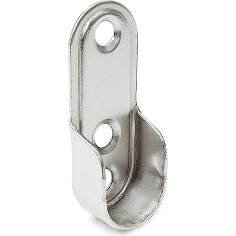 Support latéral pour barre de penderie ovale, Acier, Nickelé, Lot de 50 (1/5)