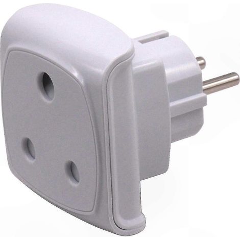 Adaptateur de prise européenne 3 broches vers 2 broches pour l'Afrique du Sud (non compatible avec les prises indiennes) (1/5)