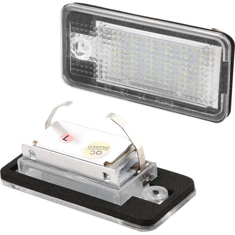 Plaque d'immatriculation LED 2x 3W 12V Ampoule COB pour Audi A3, Feu de plaque minéral blanc, Kit éclairage auto (1/5)