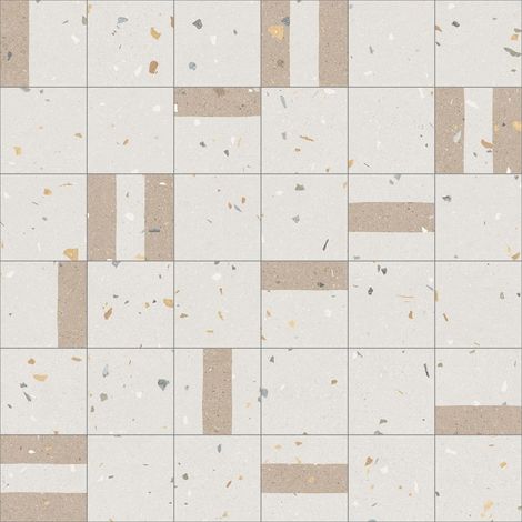 Carrelage sol / mur effet terrazzo 20x20 cm Croccante Granola Avellana (vendu par boite de 1m2) (1/3)