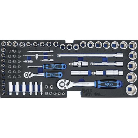 BGS TECHNIC Juego de dados 77 piezas negro robusto