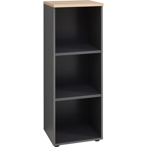 Regal, 45cm breit, graphit mit Eiche, MANRESA-36 (1/5)