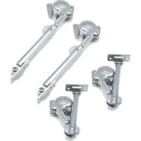Lot de 4(Droite et gauche)Pneumatique Stay, s'arrête sur n'importe quel angle, support de levage de porte, de placard de cuisine, boîte à outils, charnière de boîte à outils robuste, max 12 kg
