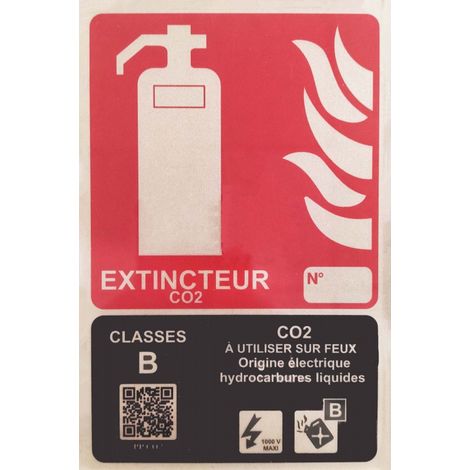 Panneaux Extincteur Plexi Classe B avec QRcode de formation (1/3)