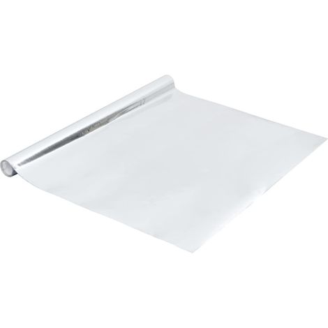 Self-adhesive Furniture Film High Gloss Silver PVC Window Decoration vidaXL
