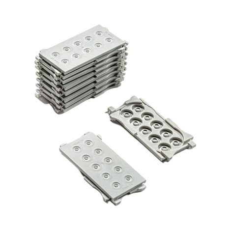 Passe câble modulaire et cadre FL21 pour coffret Argenta - dimensions / nombre entrée - Insert 68x34mm - 10 entrées 4/10mm