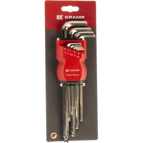 Juego de llaves hexagonales 1,5-10 mm 9 piezas'acero gris UNIVERSAL 1809010050KR