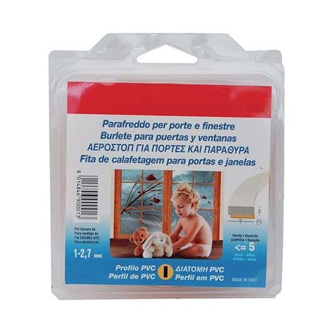 PARAFREDDO GEKO FLEX PROFILO I - PVC ESPANSO BIANCO H.MM 9 MT 6- 12 pezzi