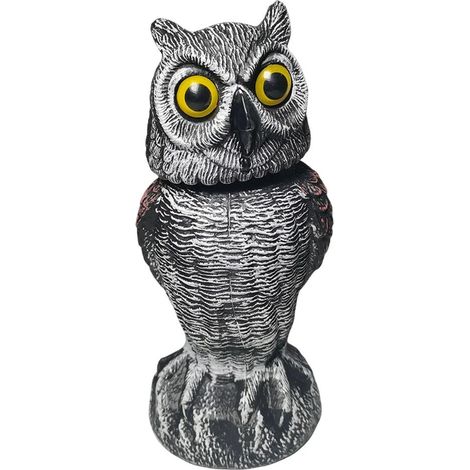 Fausse sculpture de hibou et dpouvantail rpulsif contre les ennemis (1/5)