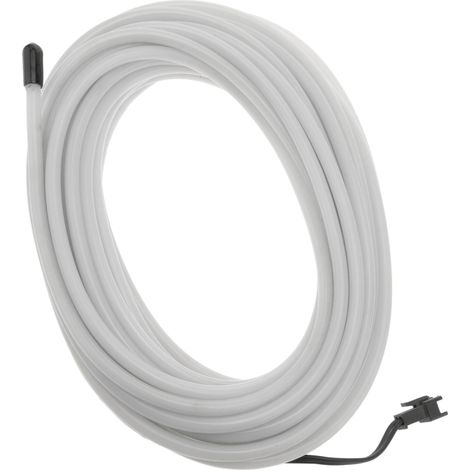 BeMatik - Filo elettroluminescente cavo 5 millimetri bobina 5m bianco con la batteria