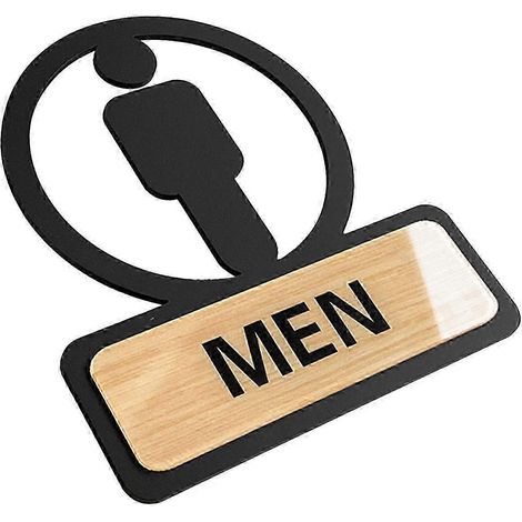Toilettenschild, Symbol für Toilette, Piktogramm, Hinweisschild, Acryl-Badezimmerschild für Büro, Restaurant, Einkaufszentrum, Geschäft-MEN (1/5)