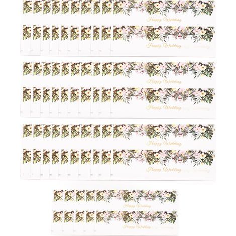 70 waterproof labels for wedding water bottles, green floral pattern, for hen party or celebration (HM220505007) (1/5)